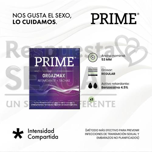 Preservativo prime Orgazmax